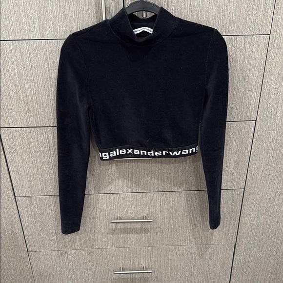 Alexander Wang Black Cropped Top Authentic - Picture 1 of 3